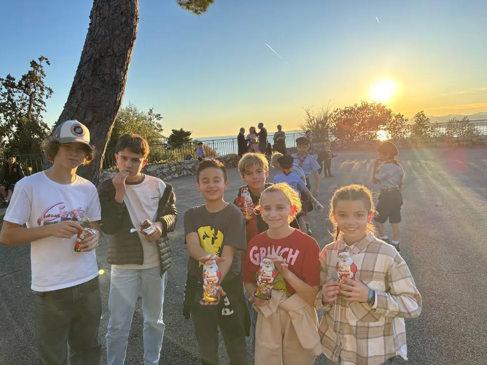 Young group on a mission in Nice